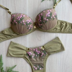 LINGERIE - CONJUNTO DE TULE TRABALHADO 340