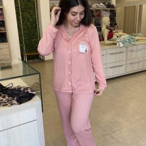 PIJAMA SUEDE BOTAO E BOLSO 096
