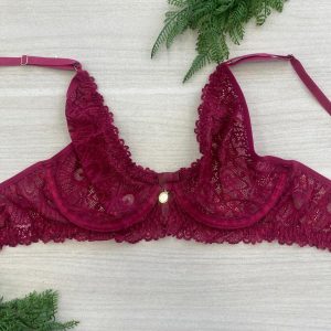 LINGERIE - SOUTIEN SEM BOJO ARO INTEIRO DE RENDA - 225